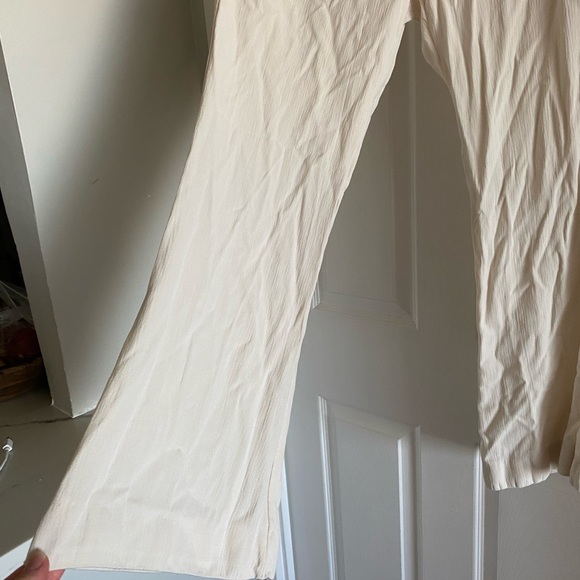 THEORY LINEN CREAM PANTS - Picture 3 of 8